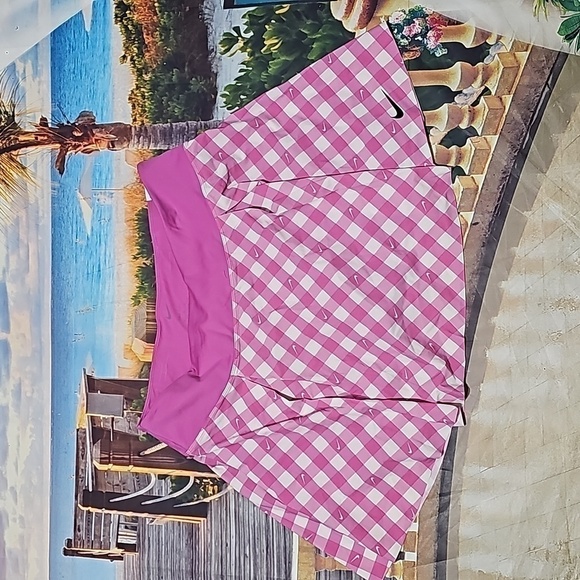 Nike Pink Checkered Skort Size XL NWT - Picture 1 of 9
